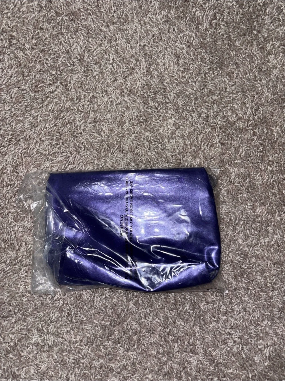 Metallic Purple Zip Pouch Cosmetic Bag